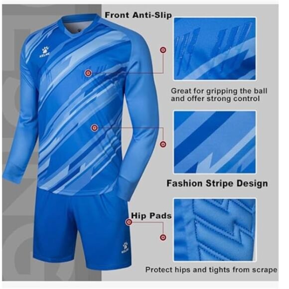NEW KELME Padded Goalkeeper Soccer Jersey and Shorts Men XS - Picture 5 of 5
